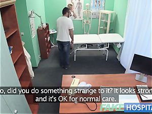 fake polyclinic Hired handyman finishes off all over nurses butt