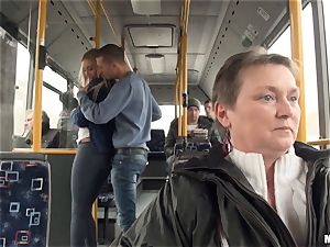 Lindsey Olsen nails her stud on a public bus